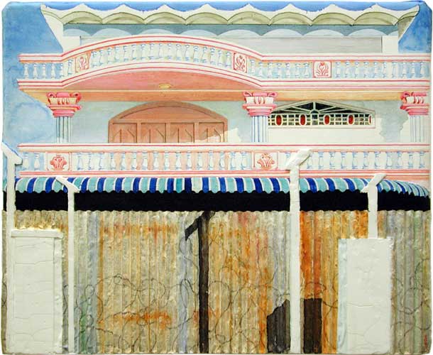 Tuol Sleng :  mixed media on canvas